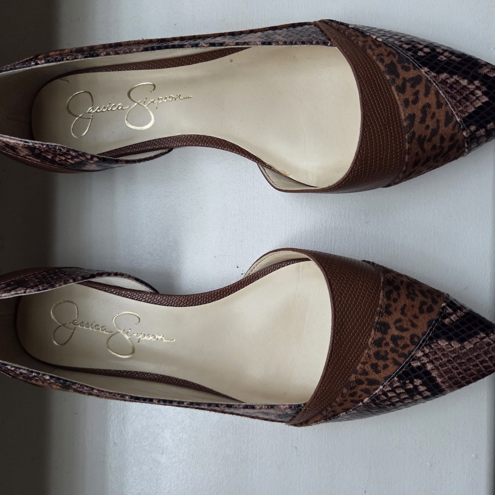 Jessica Simpson Brown Textured Flats